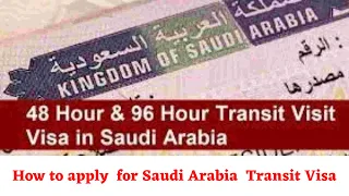 How to apply saudi transit visa | Saudi arabia 96 hours visa | Saudi arabia online visa