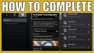 How Complete Platinum Torch Bearer Triumph Guardian Games 2022 Destiny 2  - Achieve Platinum Score