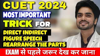 CUET 2024 English Short Tricks | Direct And Indirect Speech/Figure Of Speech/Rearrange The Parts