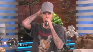 Justin Bieber singing "sorry" acoustic @TheEllenShow (November 2015) #justinbieber #theellenshow