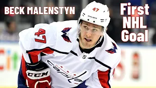 Beck Malenstyn #47 (Washington Capitals) first NHL goal Nov 30, 2021