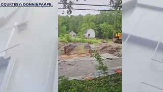 Storm damage in Wisconsin after heavy rain, wind