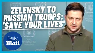 Ukraine: Zelensky appeals for EU membership and tells Russia soldiers 'Save your lives'