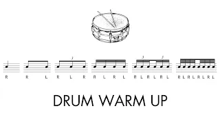 Drum Warm Up - Singles, Doubles & Paradiddles 🥁🎵