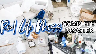 REAL LIFE MESS | COMPLETE DISASTER CLEANING MOTIVATION | MESSY HOUSE TRANSFORMATION | CLEAN WITH ME