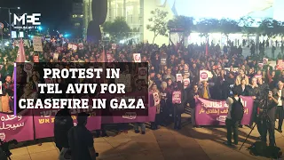 Protest in Tel Aviv for ceasefire in Gaza