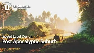 Post Apocalyptic Suburb speed level design in Unreal Engine 5