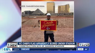 Chiefs fan allegedly plants flag under new Raiders stadium in Vegas