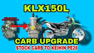 KLX 150L carb upgrade to Keihin PE28 | Stock Engine