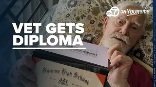 98-year-old Marine veteran in hospice care finally receives his high school diploma
