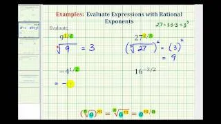 Ex:  Evaluate an Expression with Rational Exponents Using Radicals