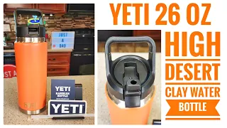 YETI High Desert Clay Rambler 26 oz Insulated Water Bottle Flip Straw Leak Proof Review