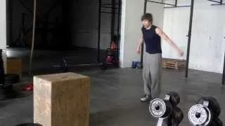 Jacob-- 28" Box Jump from 5 feet away. (14yearold)