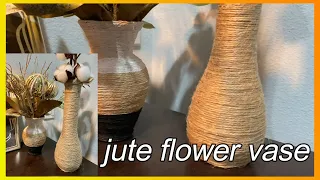 DIY Jute Flower Vase | Jute Rope Vase | Easy Home Decoration Idea | DIY Jute Craft