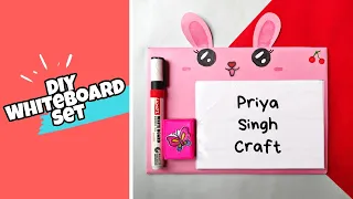 DIY WHITEBOARD SET For Kids | Make Whiteboard Set With Cardboard & Paper At Home