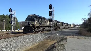 NS 1169 (EMD SD70ACe) Leads NS 153 in Harrisburg, NC (3/20/22)