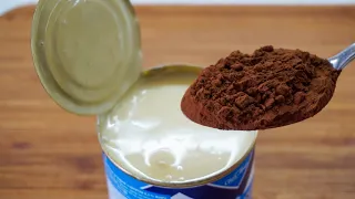 Mix condensed milk with cocoa!You will be amazed  by the result!Dessert in  a few minutes.No baking!