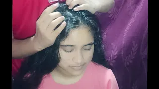 Hair massage on cute girl | ASMR MASSAGE VIDEO || 💆‍♀️💆‍♀️