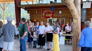 Flash Mob Singing At 2021 Amish Auction