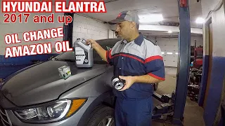 How to change oil and filter on 2017 and up Hyundai Elantra, AMAZON BASIC OIL