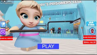 NEW QUEEN ELSA BARRY'S PRISON RUN! OBBY FULL GAMEPLAY