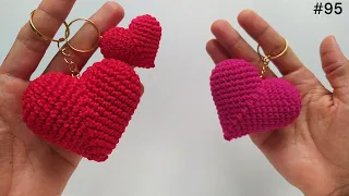 crochet heart keychain for mother's day - special souvenir for mothers! (subtitled)
