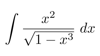 Integral of x^2/sqrt(1-x^3) (substitution)