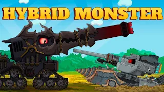 Hybrid Monster vs Dora - Cartoons about tanks