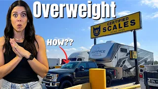 We didn't expect THIS! Payload Problem on Our Ford F350 and 5th Wheel RV (and how to avoid it)