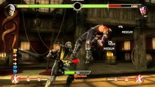 Mortal Kombat Komplete Edition Scorpion 12 hit combo 40%