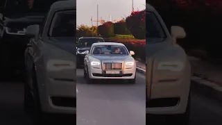 Road in Morocco rolls Royce fontom luxury car