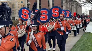 Syracuse University marching band pre-game celebrations