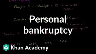 Personal bankruptcy - Chapters 7 and 13 | Finance & Capital Markets | Khan Academy