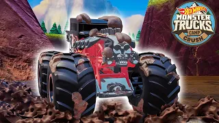 Wild Mudslides at Monster Truck Island! 💥🏝 - Cartoons for Kids | Hot Wheels