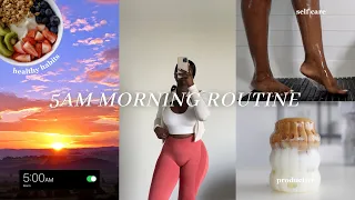 5AM MORNING ROUTINE | healthy habits & productive start to the day ~aesthetic & relaxing~