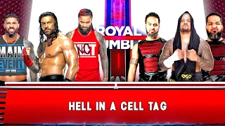 WWE 2K23 Roman Reigns & Jey Uso & Jimmy Uso vs Solo Sikoa & Tama Tonga & Tanga Loa - Hell In A Cell