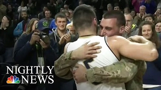 Video of Player’s Emotional Reunion With Military Brother Goes Viral | NBC Nightly News