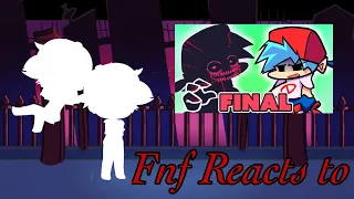 Friday Night Funkin reacts to FRIDAY NIGHT FUNKIN' mod EVIL Boyfriend vs BF FINAL BATTLE!