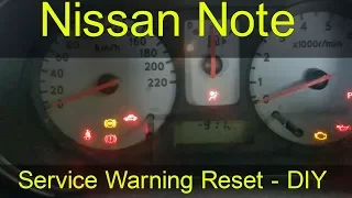 Nissan Note Service Warning Reset - How To DIY