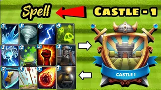 Trolling Opponents In Castle-1 With All Spell Card's! Castle Crush