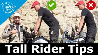 Tall rider, riding technique and set up tips for ADV offroad