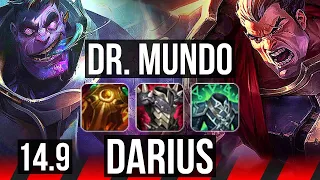 DR. MUNDO vs DARIUS (TOP) | 12/1/4, Quadra, Legendary, 42k DMG | KR Diamond | 14.9