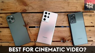 Samsung S21 Ultra vs iPhone 12 Pro Max vs Samsung Note 20 Ultra : Cinematic Video Review : 4K