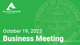 Board of County Commissioners' Meeting - October 19, 2023