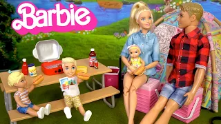 Barbie & Ken Family Toddler Outdoor Adventure & Birthday Drama