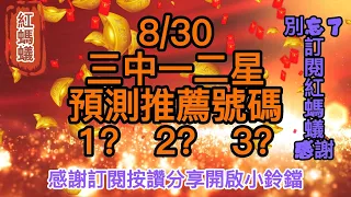 8/30今彩539三中一二預測推薦參考號碼🎊歡迎訂閱| 紅螞蟻539