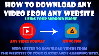 How to download any video from any site on android phone | VTECH BRO