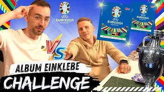 EINKLEBE CHALLENGE! Wer klebt schneller? 😱🔥 Topps UEFA EURO 2024 Sticker