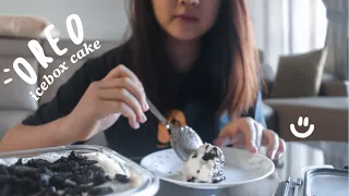 Food vlog 😋| Oreo no bake ice box cake