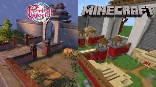 ПВ В МАЙНКРАФТЕ - ПОСТРОИЛ ГОРОД ДРАКОНОВ ИЗ PERFECT WORLD В MINECRAFT